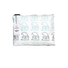 Surfing Wave Aloha Collection Medium White Pouch