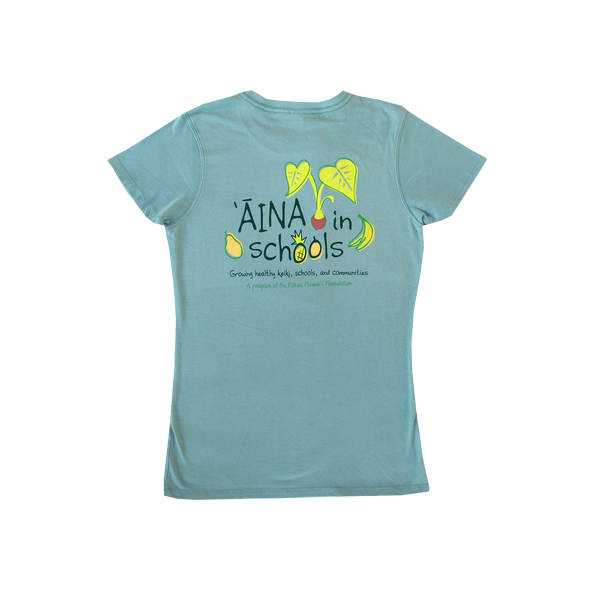 Ladies AINA In Schools T Shirt - Sage | Apparel | KokuaHawaiiFoundation